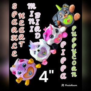 Zuru Rainbocorn Fairycorn Sparkle Heart 4" Plushees *EUC*
